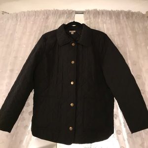 J Jill Heritage Quilted Jacket - Black